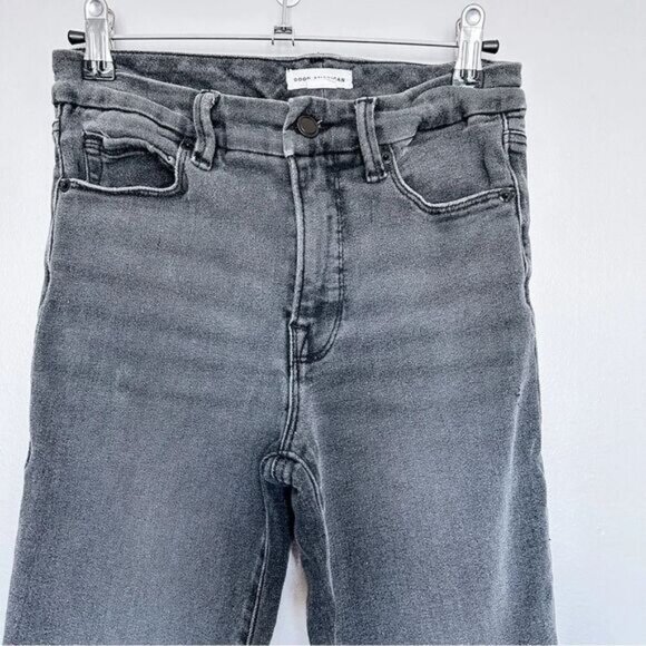 Good American Grey Good Petite Straight Leg Jean Size 0/25 - Picture 2 of 8